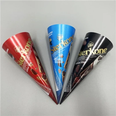 Χαρτί περιτυλίγματος σε χωνάκι παγωτού